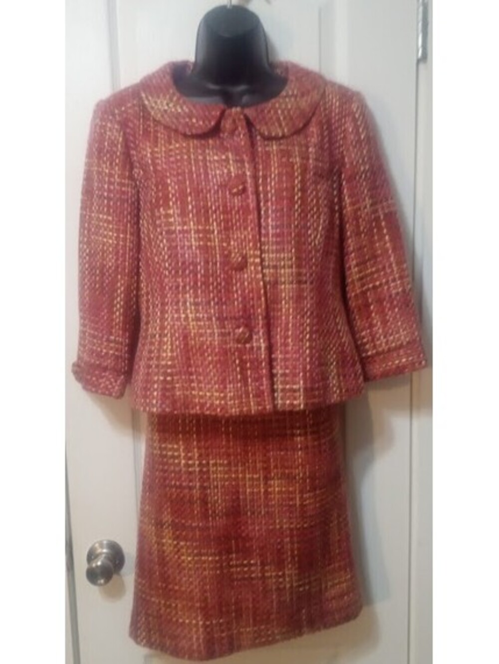 Vintage Tweed 2‑Piece Suit — Nouveaux, Sizes 6P & 10P